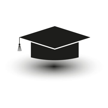 graduates hat for celebration design. Certificate design. Vector illustration. 