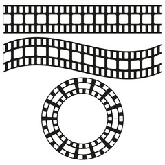 Modern film circle. Round shape. 