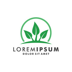 Green Leaf Environment Logo Design Vector Illustration