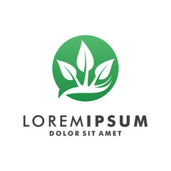 Green Leaf Environment Logo Design Vector Illustration