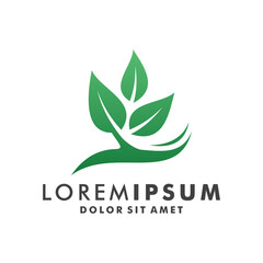 Green Leaf Environment Logo Design Vector Illustration