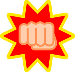 正面から見たグーパンチのアイコン