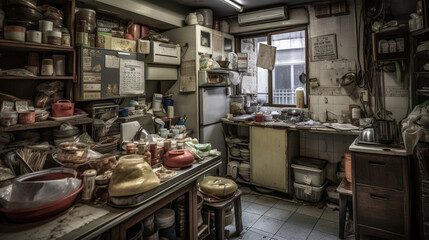 Obraz premium Chinese kitchen. Generative AI