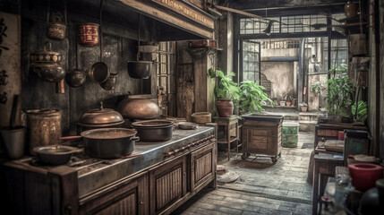 Chinese kitchen. Generative AI