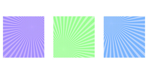 Retro squares rays. Wave pattern. Vintage aesthetic. Vector illustration. 