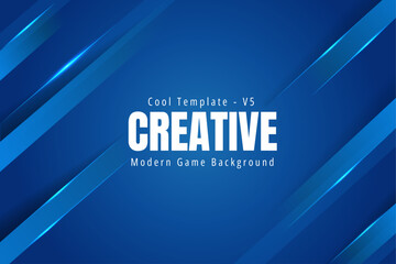 Modern Creative Background Gaming Design V5. very suitable for presentations, game covers, technology banners. blue background shiny design