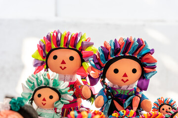Obraz na płótnie Canvas Mexican Maria Doll in market 