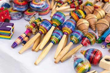 Fototapeta na wymiar Traditional Mexican toys in the market