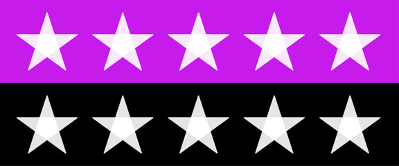 Obraz premium Trendy five stars icons. Five star vector icons set