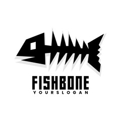 fish bone logo design template