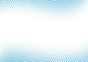 白と青の空色フレーム背景。アブストラクト背景素材。特殊なスクリーントーン。