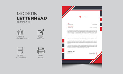 Modern company letterhead design template