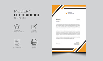 Modern company letterhead design template