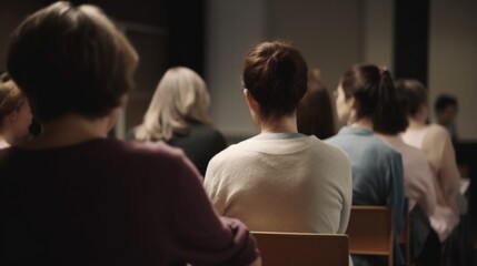 Fototapeta premium group of people attending a workshop or class, generative ai