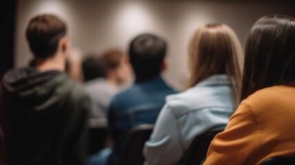 Obraz premium group of people attending a workshop or class, generative ai