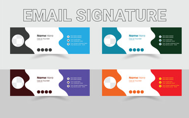 Email Signature Design Template, Email Signature, Vector Email Signature, Mail sign, 