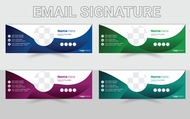 Email Signature Design Template, Email Signature, Vector Email Signature, Mail sign, 