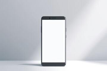 mobile phone, smartphone with blank screen isolated on a white backgroud