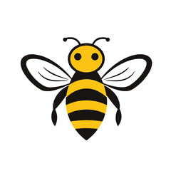 honey bee character logo vector