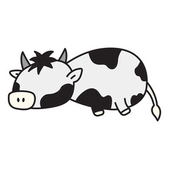 cow on white