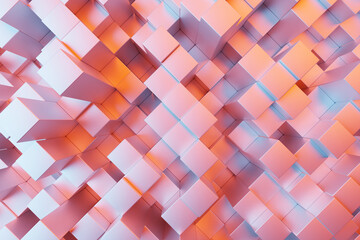 Pink   polygonal pattern, geometric 3d texture