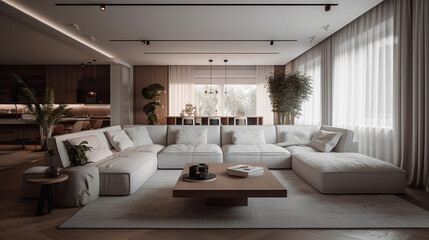 Fototapeta premium living room. Generative AI