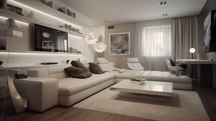 Fototapeta premium living room. Generative AI