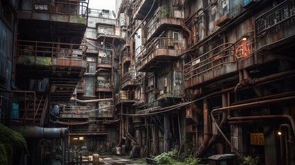 cyber punk city. Generative AI