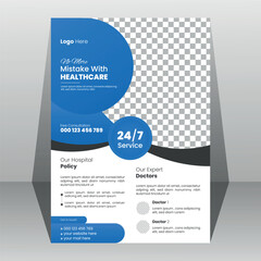 Corporate healthcare and medical cover A4 flyer design.