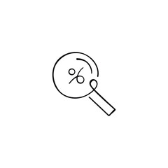 Search Discount Line Style Icon Design