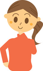 色々と考えている女性のイラスト