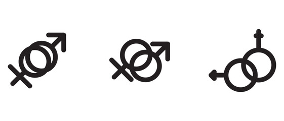 Gender icon or logo isolated sign symbol vector illustration - high quality black style vector icons