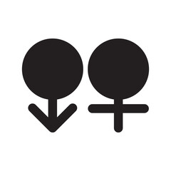 Gender icon or logo isolated sign symbol vector illustration - high quality black style vector icons