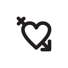 Gender icon or logo isolated sign symbol vector illustration - high quality black style vector icons