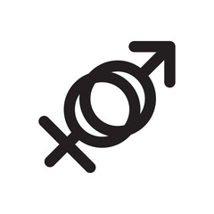 Gender icon or logo isolated sign symbol vector illustration - high quality black style vector icons