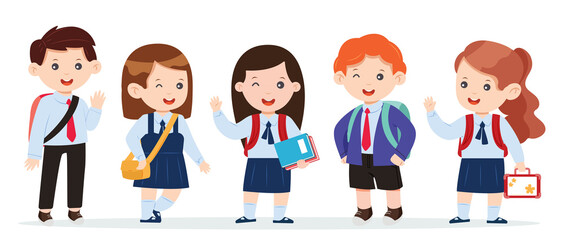 kids student in school uniform