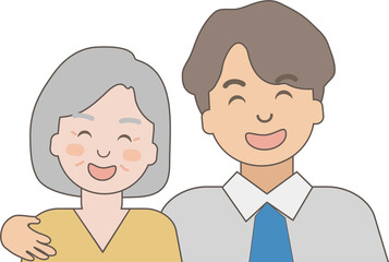 Fototapeta premium Mother and son Smiling Together. Happy mother's day.