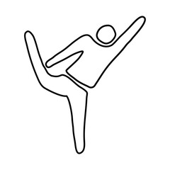 Yoga poses outline icon vector illustrations
