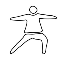 Yoga poses outline icon vector illustrations