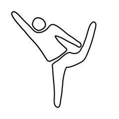 Yoga poses outline icon vector illustrations