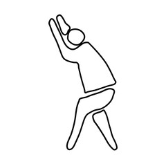 Yoga poses outline icon vector illustrations