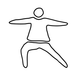 Yoga poses outline icon vector illustrations