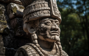 Rey Azteca, Imperio Azteca, Chichen Itzá (generativa AI) - obrazy, fototapety, plakaty