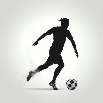 silhouette of football player isolated vector illustration on white background for logo, graphic design, advertising, and marketing. generative ai