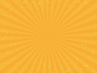 背景素材 紙吹雪＆集中線 黄色 金色 祝い プレゼント 優勝 爆発