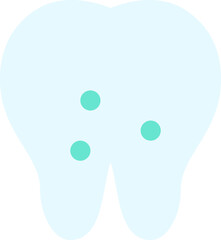 tooth decay flat icon