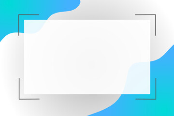 simple abstract blue wave with text box, black lines and white background, can use presentation, template, business, card, invitation (flat design)	