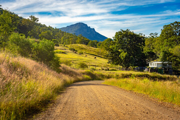Fototapeta na wymiar Road to Mount Barney National Park