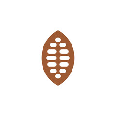 Cocoa Beans Flat Icon On White Background