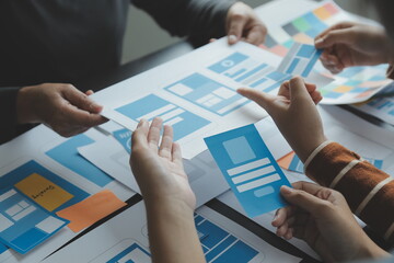 ux Graphic designer creative sketch planning application process development prototype wireframe...
